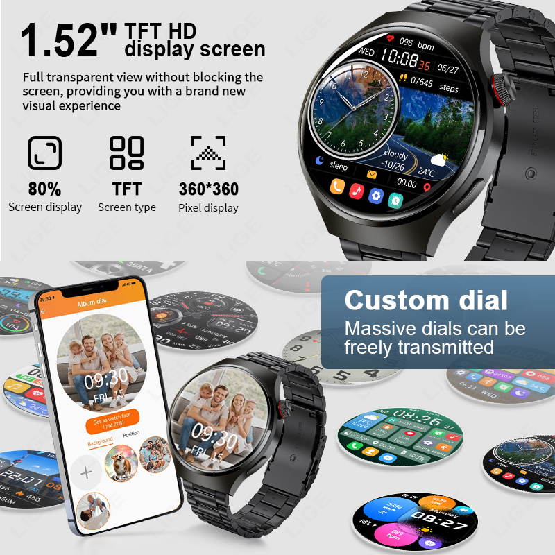 1.52 inch Smart Watch Men Cust - Smartwatch Custom recension och pris
